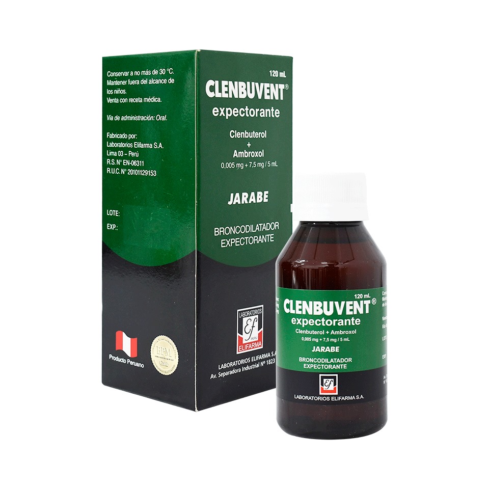 CLENBUVENT EXPECTORANTE - Jarabe x 120  mL - 0.005 mg + 7.5 mg / 5 mL