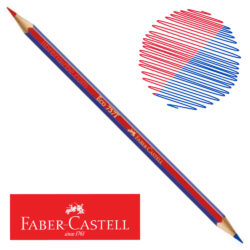 Lapiz Bicolor Azul Y Rojo Delgado Triangular 1 Unidad Faber Castell -  Dimeiggs