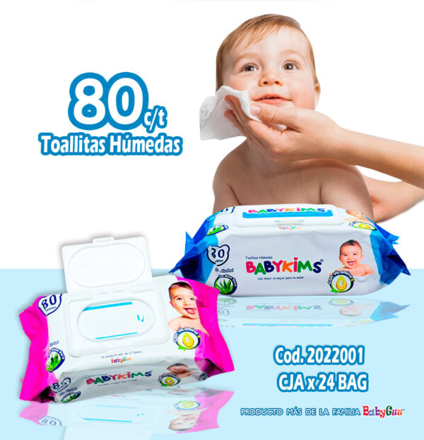 Tradineur - Toallitas húmedas para bebé Baby Zero- Incluye 80 Unidades -  Material Natural - Aloe Vera - Incluye tapa.
