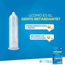GENTS - Condones de latex natural lubricados x 3