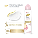 DOVE TONO UNIFORME - Aerosol antitranspirante - 1/4 CREMA HUMECTANTE 48H - TONO UNIFORME - ROSAS CON ACEITES ESENCIALES Y VITAMINA E x 87 g / 150 mL