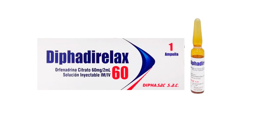 ORFENADRINA DANY - Solucion inyectable ampolla via I.M. - I.V. caja x 25 - 60 mg / 2 mL