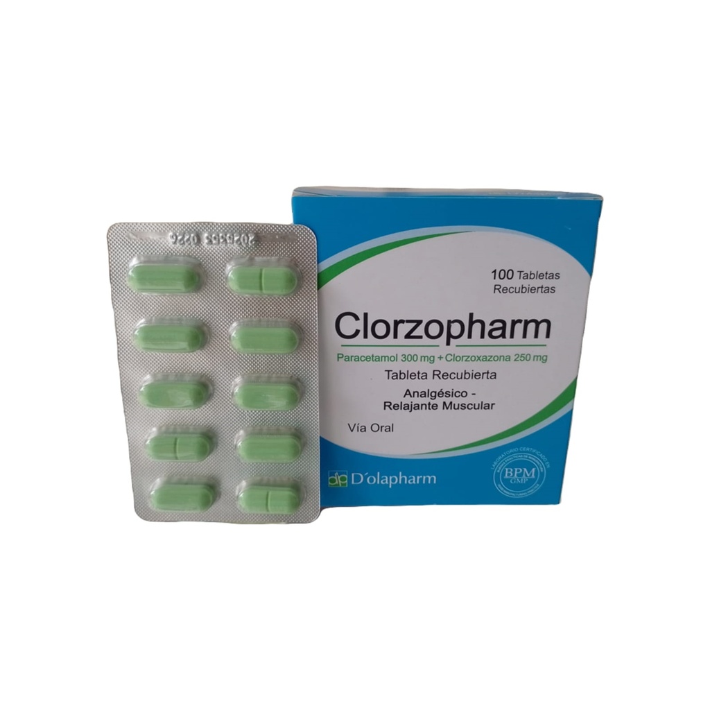 CLORZOPHARM - Tabletas recubiertas caja x 100 - 300 mg + 250 mg