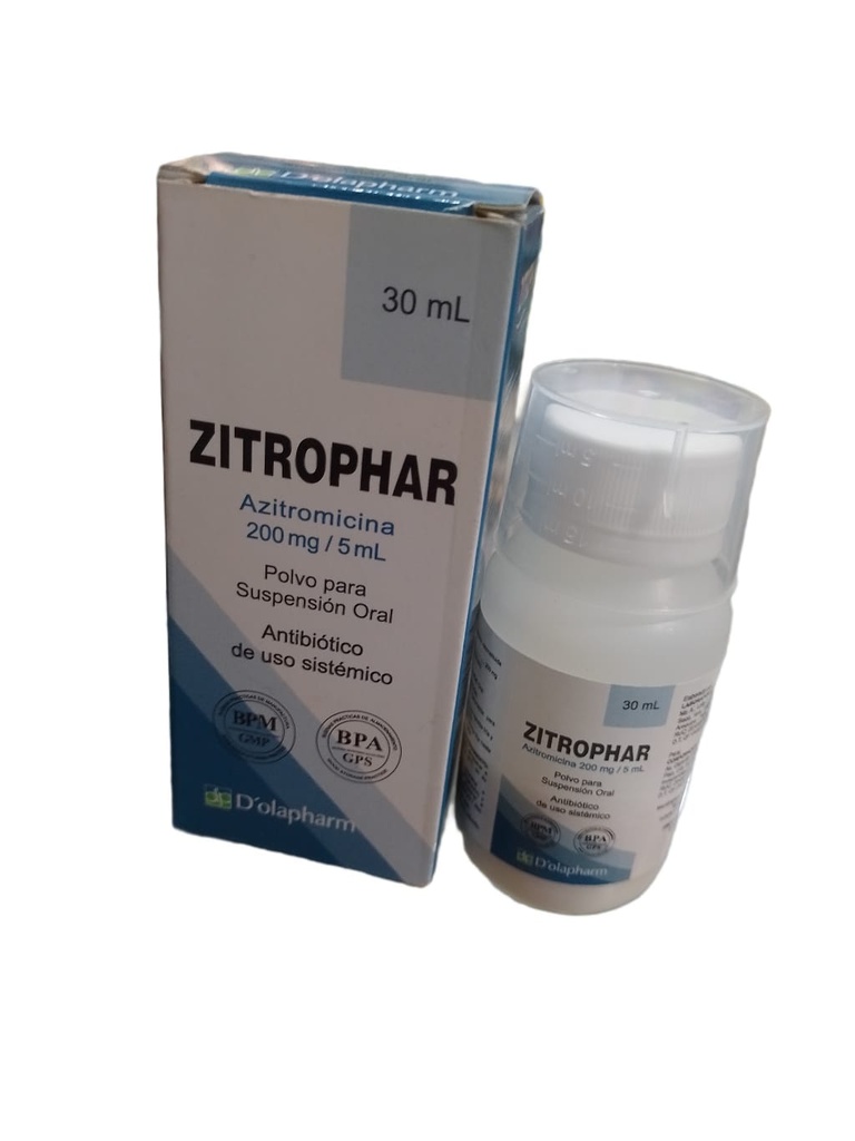ZITROPHAR - Polvo para suspension oral x 30 mL - 200 mg / 5 mL