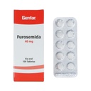 FUROSEMIDA - Tabletas caja x 100  - 40 mg