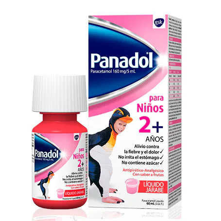 PANADOL - Jarabe NINOS 2+ x 60 mL - 160 mg / 5 mL