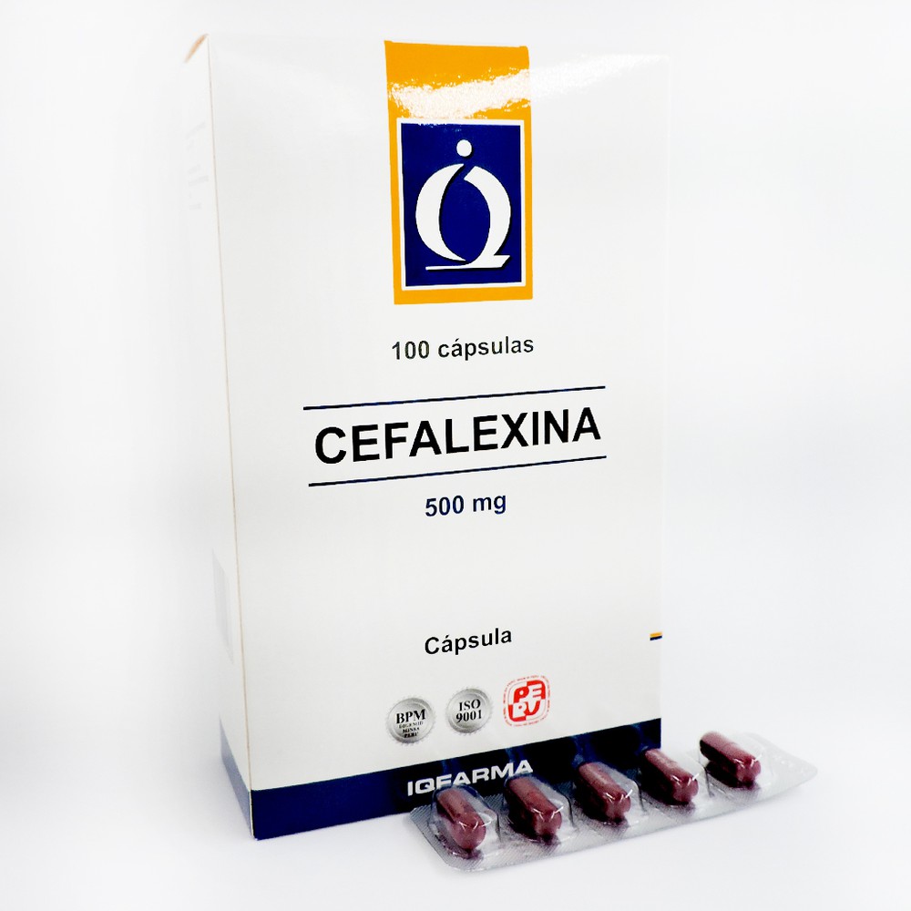 CEFALEXINA IQFARMA - Capsulas caja x 100 - 500 mg