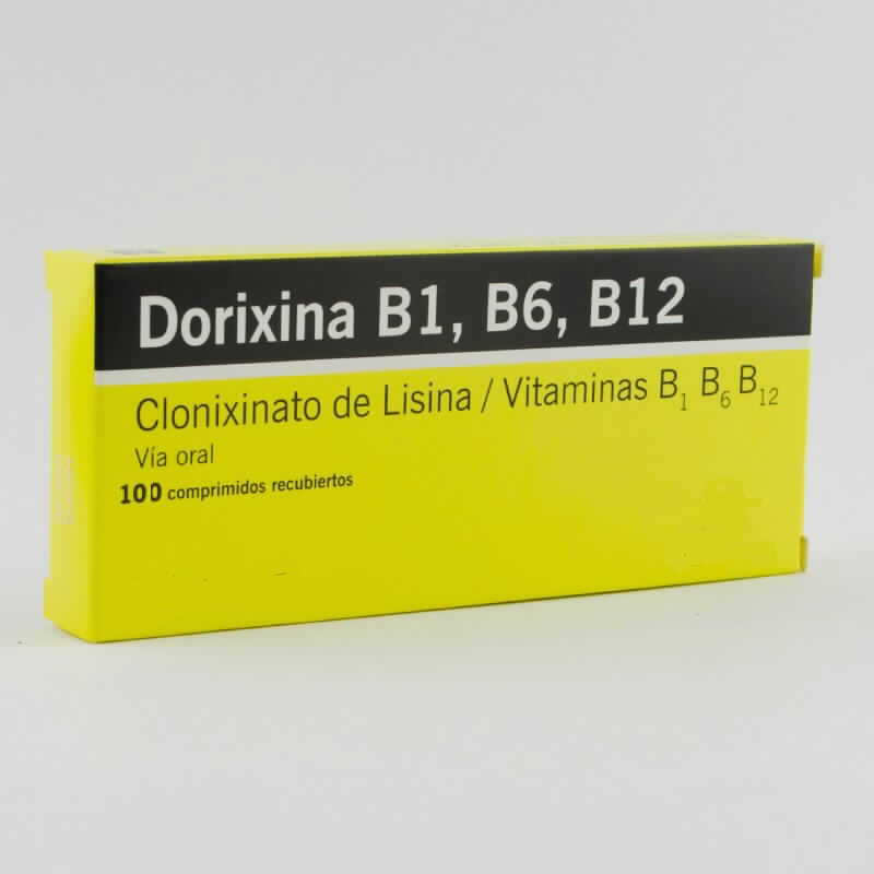 DORIXINA B1, B6, B12 - Comprimidos recubiertos via oral caja x 100 - 125 mg + 50 mg + 30 mg + 50 mcg