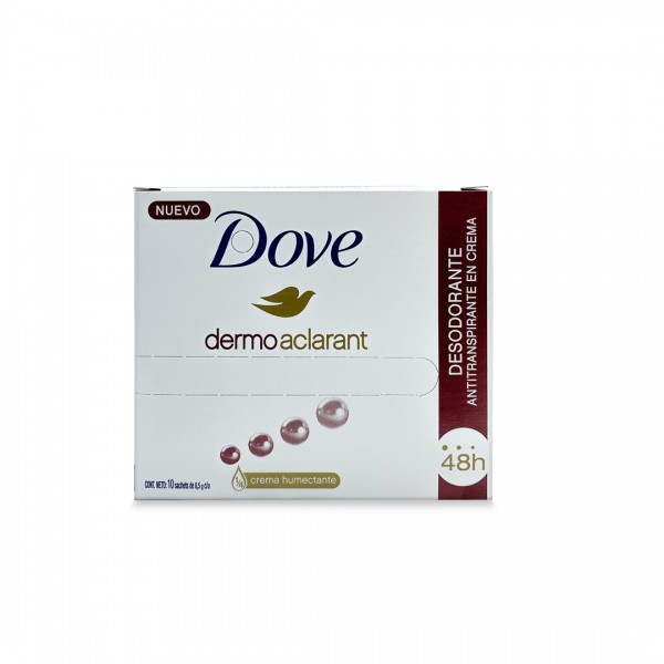 DOVE - Desodorante antitranspirante en crema DERMO ACLARANT 1/4 crema humectante 48h x 8.5 g