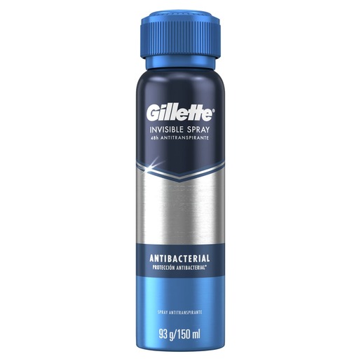 GILLETTE - Spray antitranspirante ANTIBACTERIAL x 93 g / 150 mL