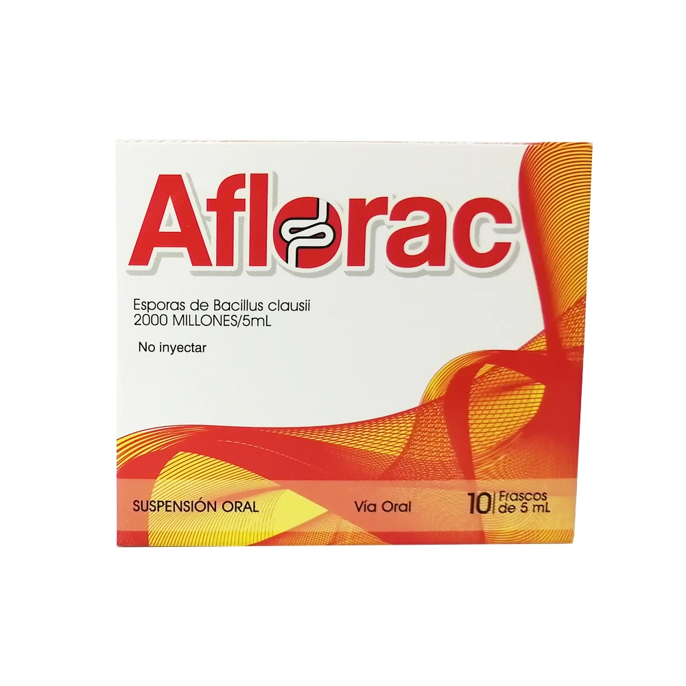 AFLORAC - Suspension oral frasco x 5 mL caja x 10 - 2000 millones / 5 mL