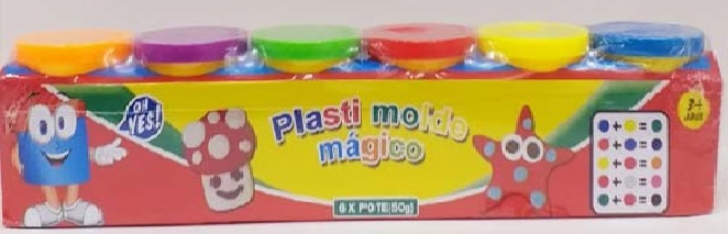 PLASTIMOLDE - Juego de plastimolde - plastilina x 6 colores