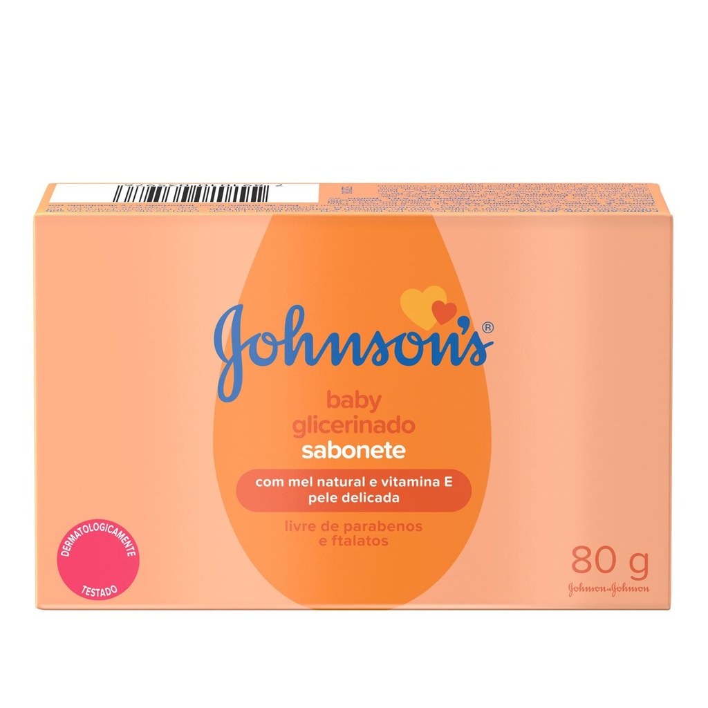JOHNSONS BABY - Jabon GLICERINADO para bebes SABONETE con miel natural y vitamina E - Piel delicada x 80 g