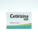 [CETIRIZINA SHERFARMA] CETIRIZINA SHERFARMA - Tabletas recubiertas caja x 100 - 10 mg