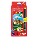 COLORES LARGOS x 12 - Colores largos triangulares FABER CASTELL  x 12