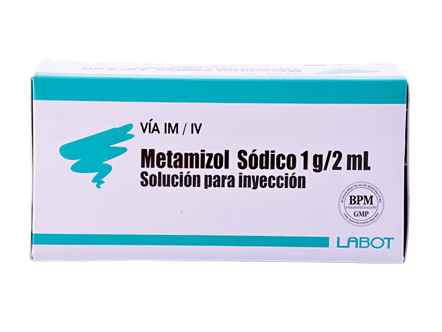 METAMIZOL SODICO LABOT - Solucion inyectable ampolla x 2 mL via I.M - I.V. caja x 50 - 1 g / 2 mL