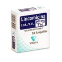 [LINCOMICINA VITALIS] LINCOMICINA VITALIS - Solucion inyectable ampolla via I.M. - I.V. caja x 10 - 600 mg / 2 mL
