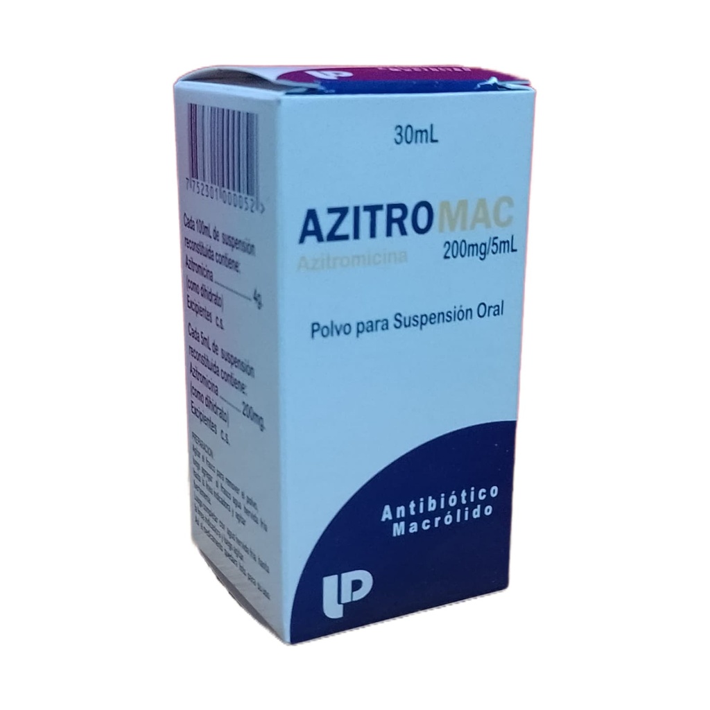 AZITROMAC - Polvo para suspension oral x 30 mL - 200 mg / 5 mL