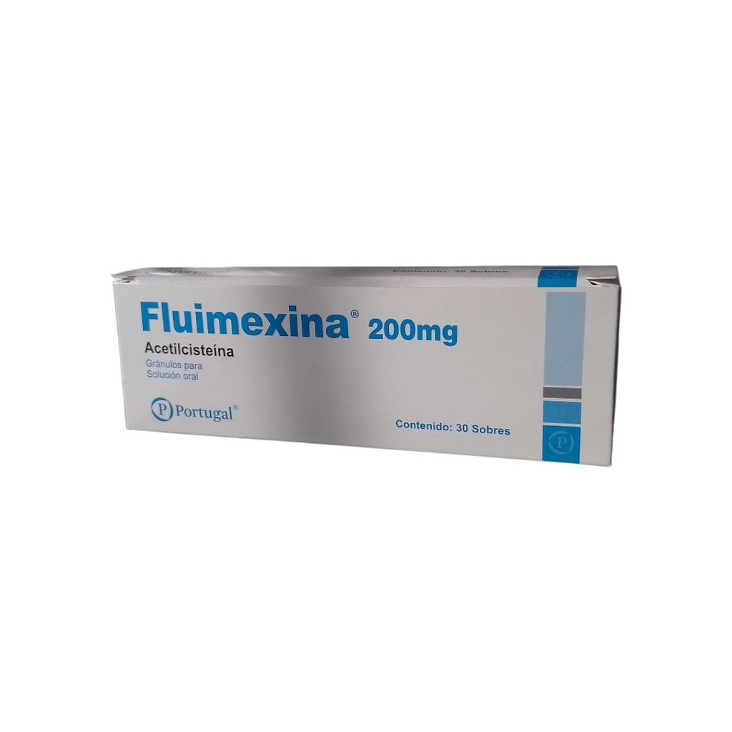 FLUIMEXINA 200 - Granulos para solucion oral caja x 30 sobres x 1 g - 200 mg