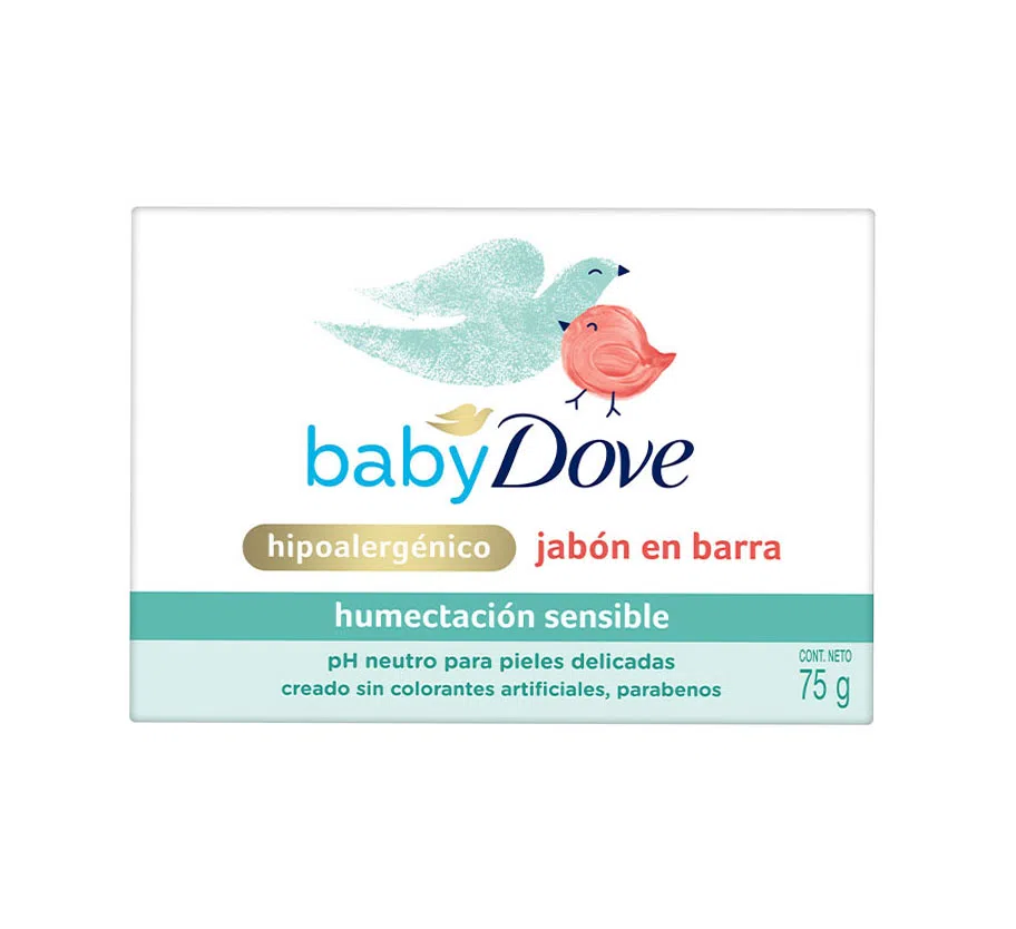 BABY DOVE - Jabon en barra HIPOALERGENICO - HUMECTACION SENSIBLE x 75 g