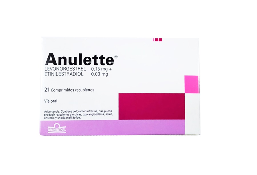 ANULETTE - Comprimidos recubiertos via oral x 21 dias - 0.15 mg + 0.03 mg