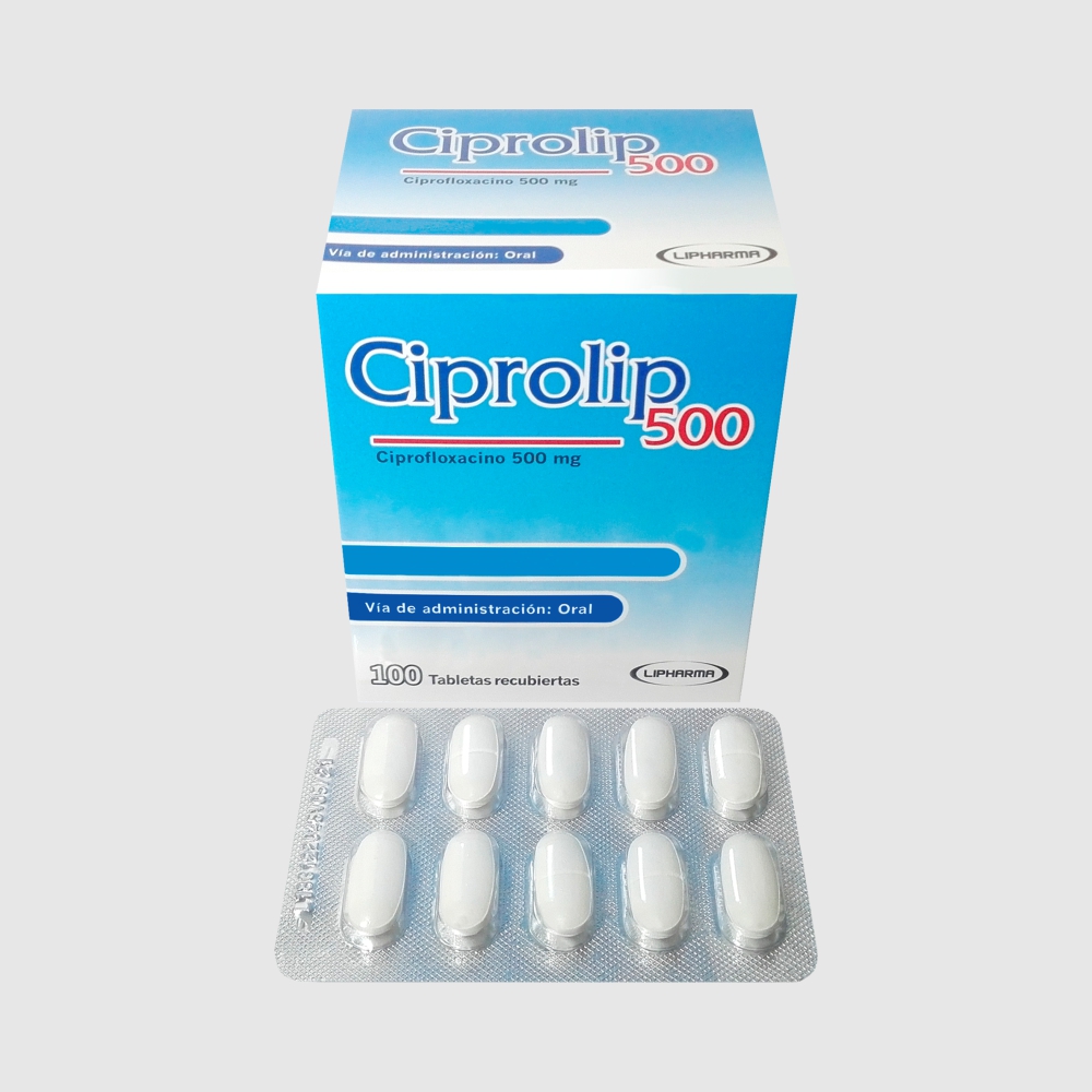 CIPROLIP 500 - Tableta recubierta caja x 100 - 500 mg