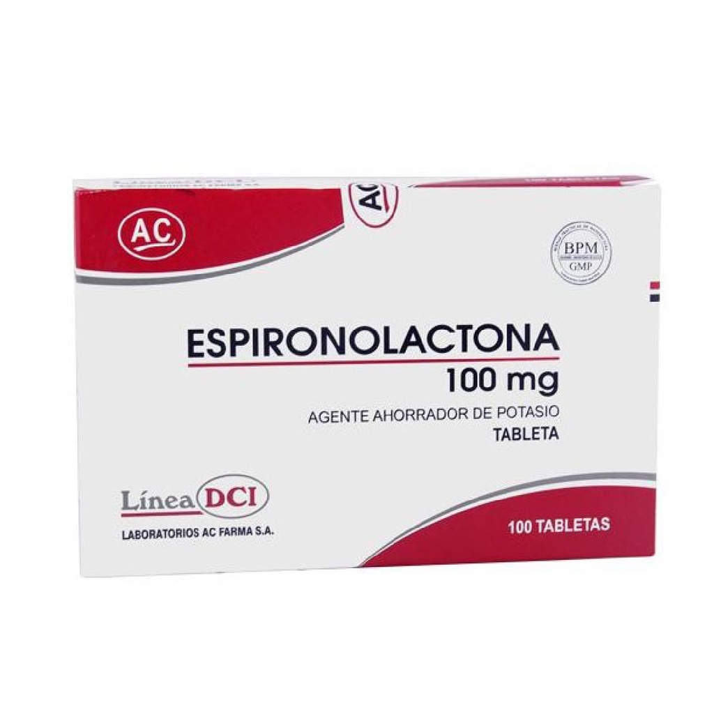 ESPIRONOLACTONA - Tabletas caja x 100 - 25 mg