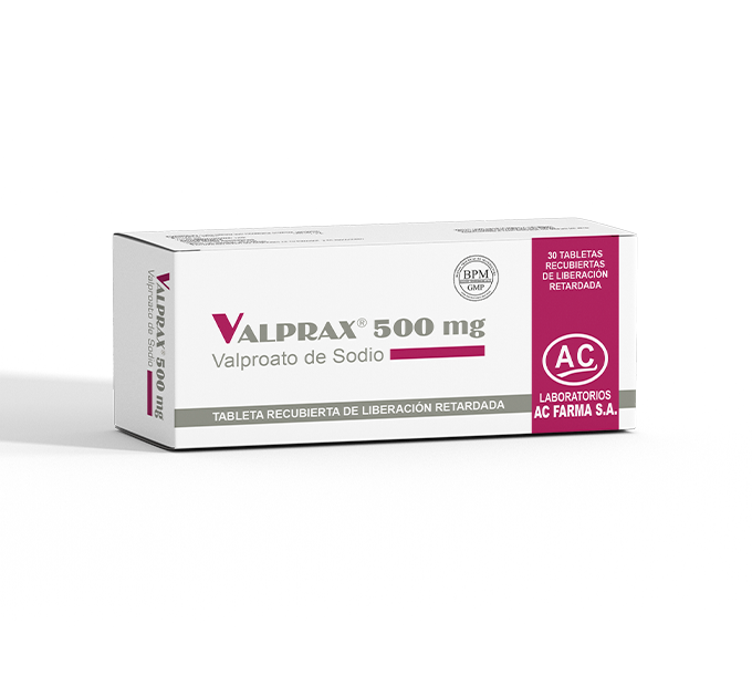 VALPRAX - Tableta recubierta de liberacion retardada caja x 30 - 500 mg