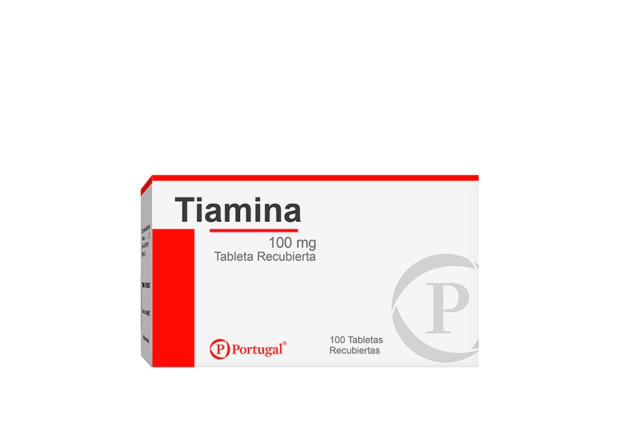 TIAMINA - Tabletas recubiertas (VITAMINA B1) caja x 100 - 100 mg