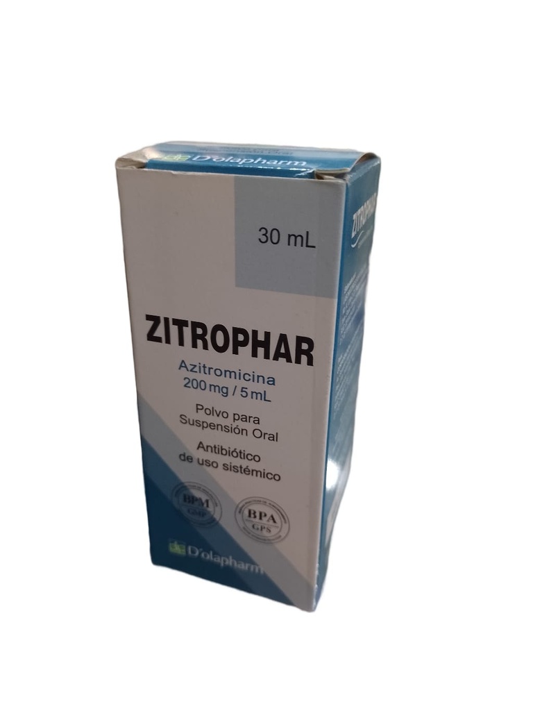 ZITROPHAR - Polvo para suspension oral x 30 mL - 200 mg / 5 mL