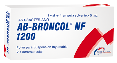 AB-BRONCOL NF 1200 - Polvo para suspension inyectable via I.M. + 1 ampolla solvente x 5 mL