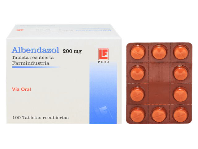 ALBENDAZOL FARMINDUSTRIA - Tabletas recubiertas caja x 100 - 200 mg