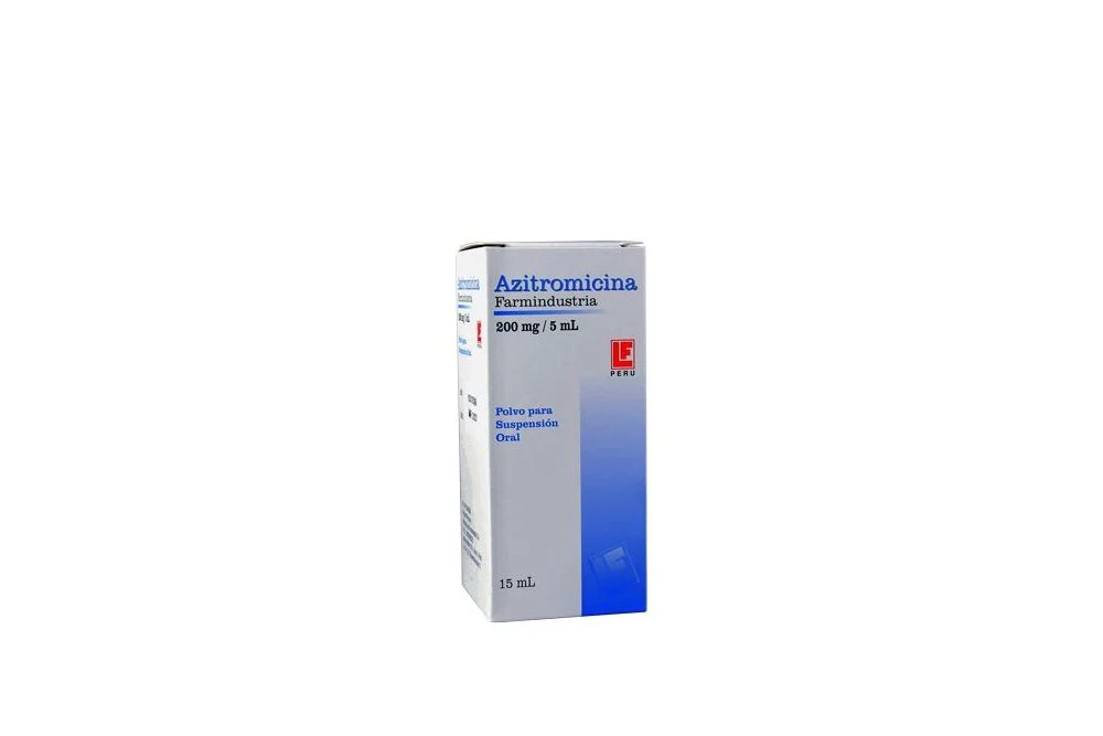 AZITROMICINA FARMINDUSTRIA - Polvo para suspension oral x 15 mL - 200 mg / 5 mL