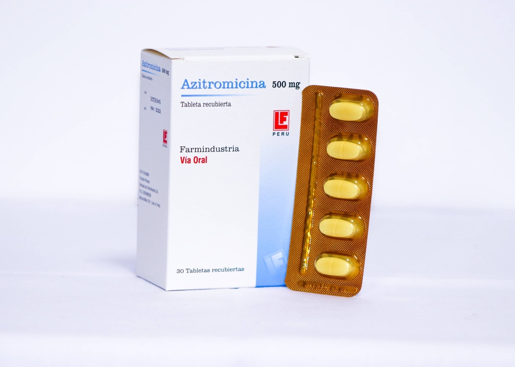 AZITROMICINA FARMINDUSTRIA - Tabletas caja x 30 - 500 mg