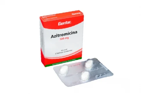 AZITROMICINA GENFAR - Tabletas recubiertas caja x 3 - 500 mg