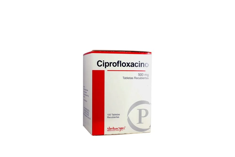 CIPROFLOXACINO PORTUGAL - Tabletas recubiertas caja x 100 - 500 mg