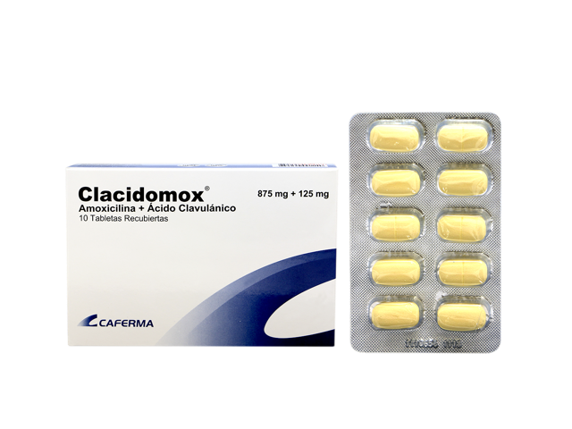 CLACIDOMOX - Tabletas recubiertas caja x 10 - 875 mg + 125 mg