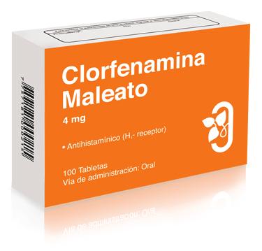 CLORFENAMINA MALEATO INDUQUIMICA - Tabletas caja x 100 - 4 mg