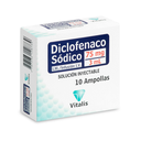 [DICLOFENACO SODICO VITALIS] DICLOFENACO SODICO VITALIS - Solucion inyectable ampolla via I.M. caja x 10 - 75 mg / 3 mL