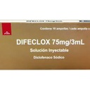[DIFECLOX] DIFECLOX - Solucion inyectable ampolla via I.M. - I.V. x 3 mL caja x 10 - 75 mg / 3 mL