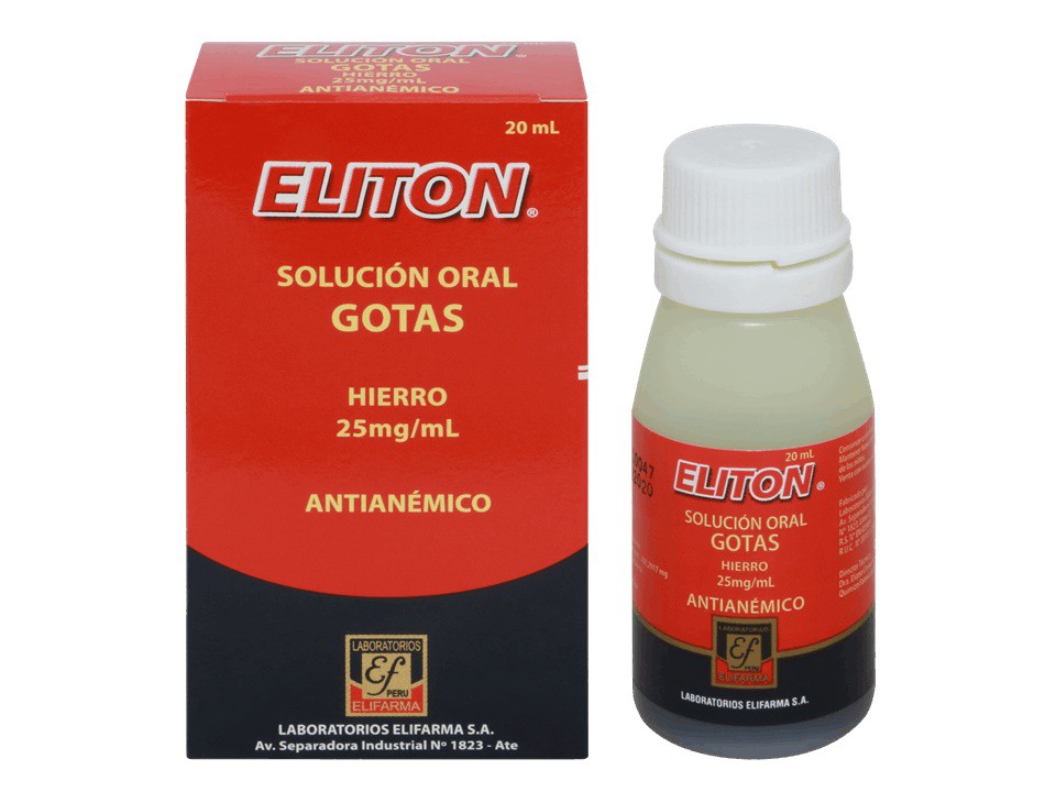 ELITON SOLUCION GOTAS - Solucion oral gotas x 20 mL - 25 mg / mL
