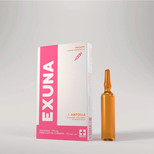 EXUNA - Ampolla con jeringa via I.M. - 150 mg + 10 mg / mL