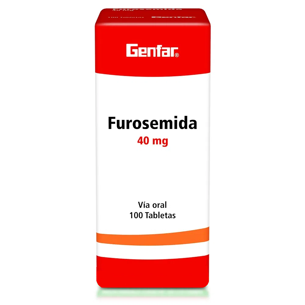 FUROSEMIDA GENFAR - Tabletas caja x 100 - 40 mg