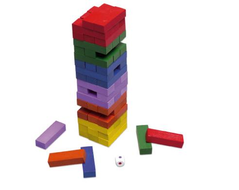 JENGA - Jenga de madera BLOQUES DE COLORES - juegos didacticos