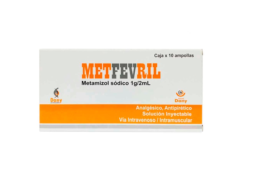 METFEVRIL - Solucion inyectable ampolla via I.V. - I.M. caja x 10 - 1g / 2 mL