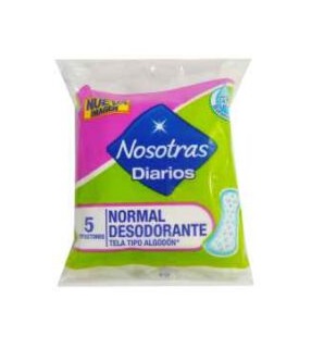 NOSOTRAS DIARIOS - Protectores intimos NOSOTRAS - NORMAL DESODORANTE x 5 unidades