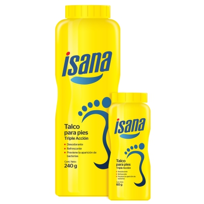 OFERTA ISANA - Talcos para pies TRIPLE ACCION x 240 g + 60 g