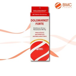 [DOLOMARKET FORTE] DOLOMARKET FORTE - Tabletas recubiertas caja x 200 - 50 mg + 500 mg