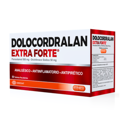 [DOLOCORDRALAN EXTRA FORTE] DOLOCORDRALAN EXTRA FORTE - Tabletas recubiertas caja x 50 - 500 mg + 50 mg