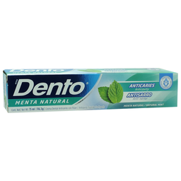 [DENTO MENTA NATURAL] DENTO MENTA NATURAL - Crema dental anticaries con fluor MENTA NATURAL x 75 mL - 116.3 g